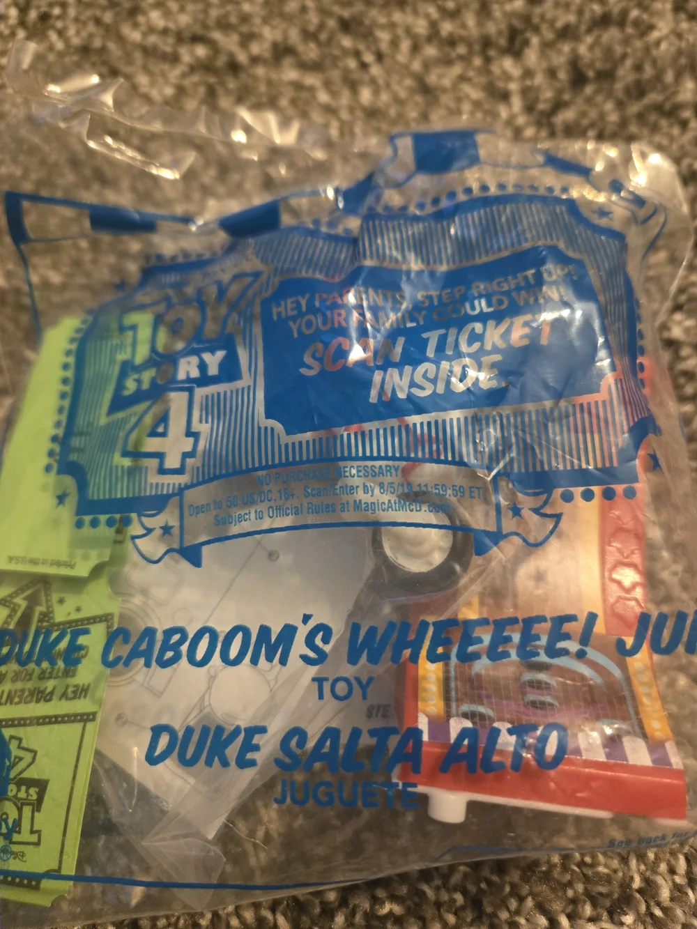 Toy Story 4 McDonald's Happy Meal Toys - Duke Caboom And Alien